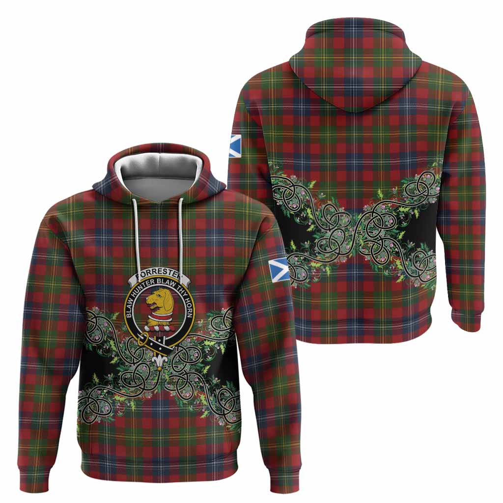 Forrester (Foster) Tartan Hoodie Thistle Scottish Spirit