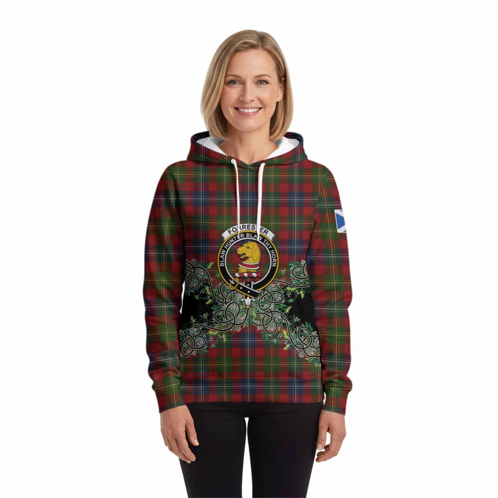 Forrester (Foster) Tartan Hoodie Thistle Scottish Spirit