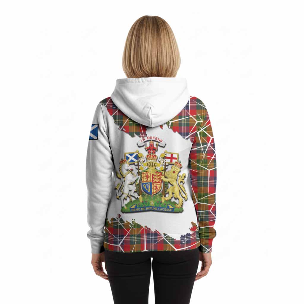 Forrester (Foster) Tartan Hoodie with Family Crest and Lion Rampant Grunge Style