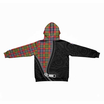Forrester (Foster) Tartan Kid Hoodie New Zealand Pattern Unique Zipper Stylized