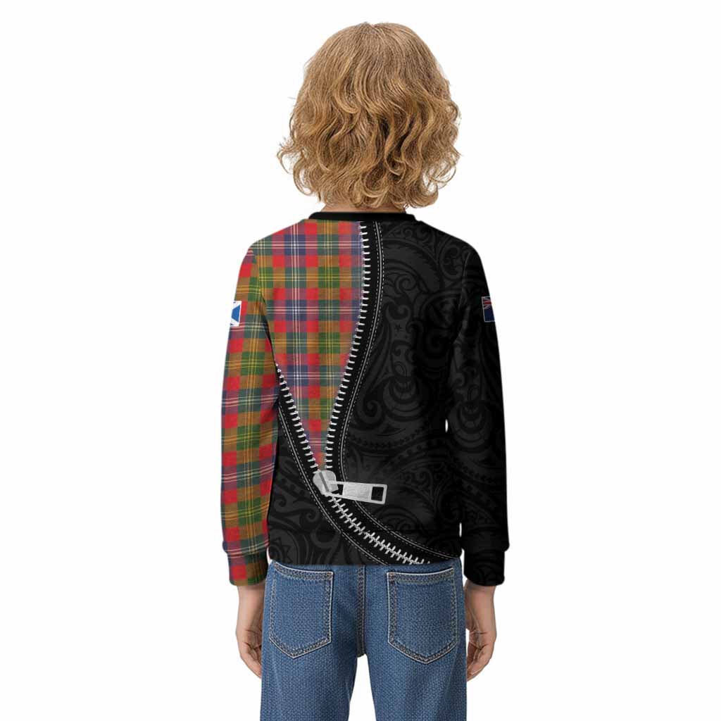 Forrester (Foster) Tartan Kid Knitted Sweatshirt New Zealand Pattern Unique Zipper Stylized