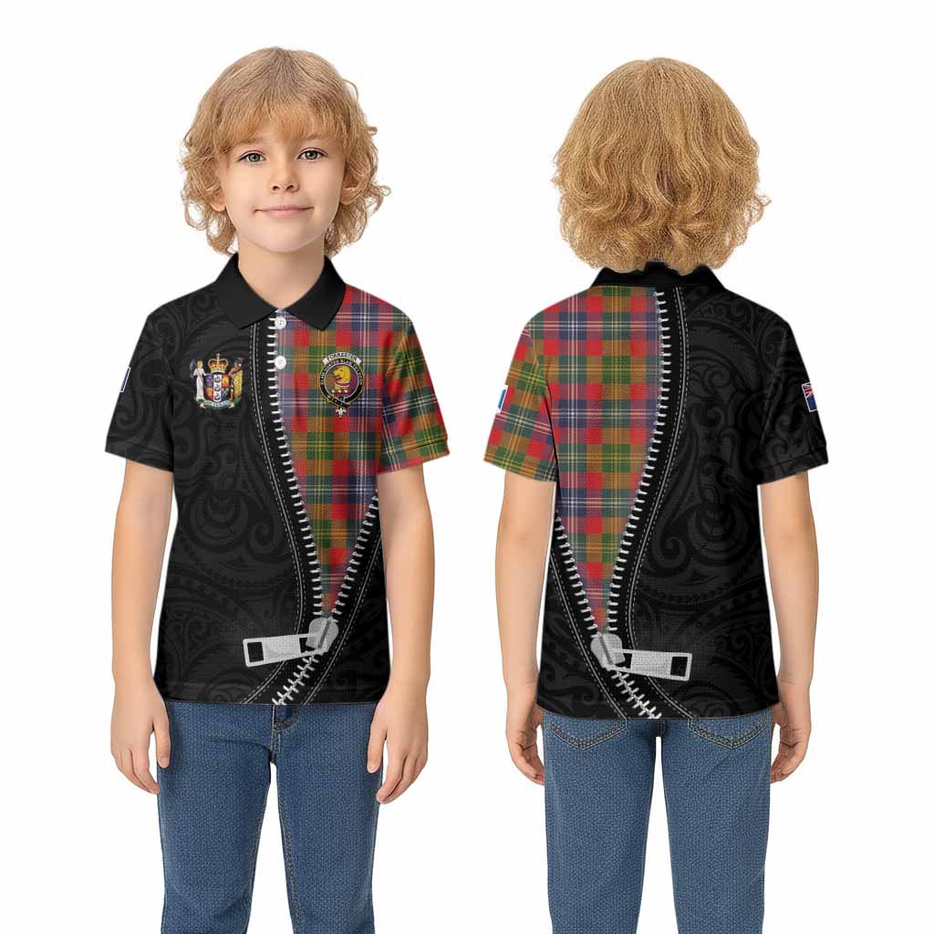 Forrester (Foster) Tartan Kid Polo Shirt New Zealand Pattern Unique Zipper Stylized
