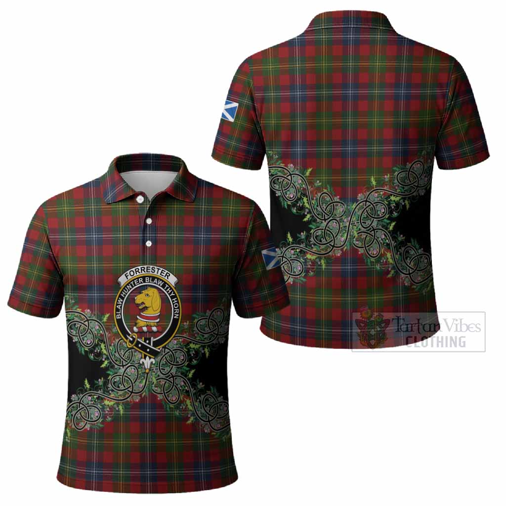 Forrester (Foster) Tartan Polo Shirt Thistle Scottish Spirit