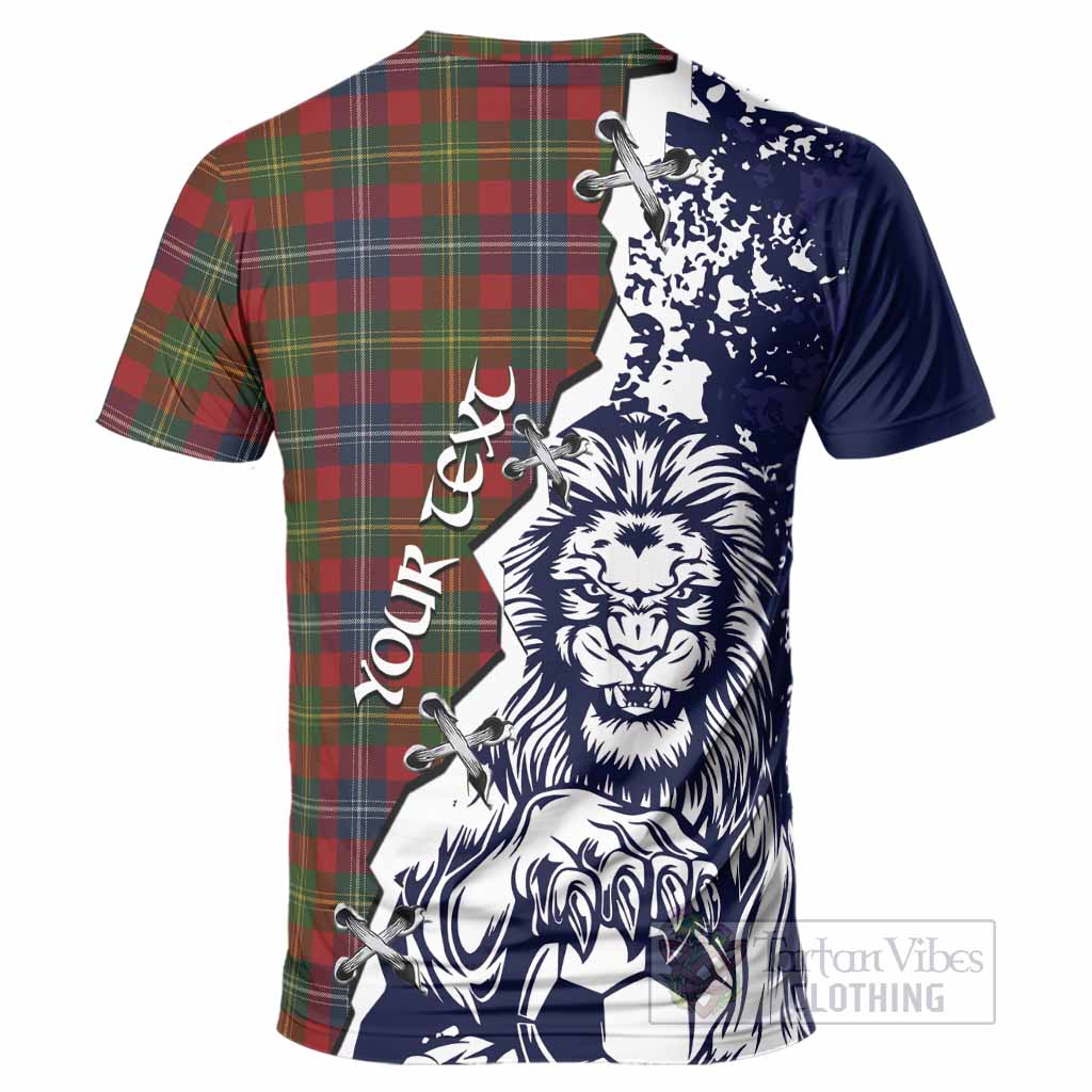 Forrester (Foster) Tartan Scottish T-Shirt Angry Lion With Soccer Ball Style