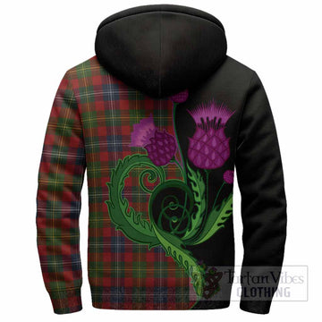 Forrester (Foster) Tartan Sherpa Hoodie Traditional Scottish Thistle