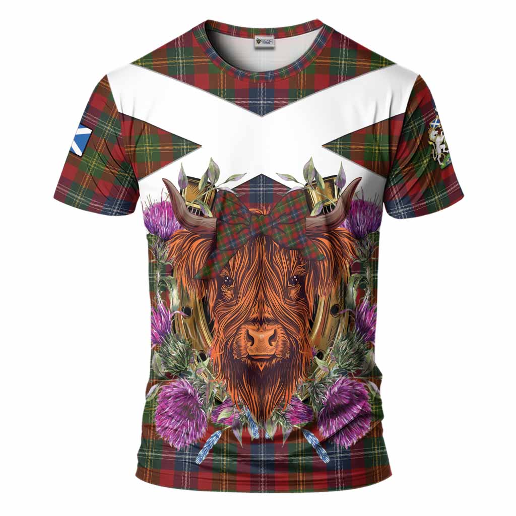 Forrester (Foster) Tartan T-Shirt Scottish Thistle Heilan Coo