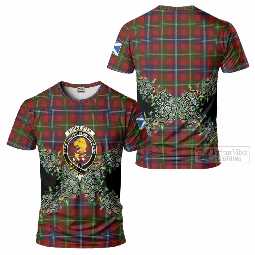 Forrester (Foster) Tartan T-Shirt Thistle Scottish Spirit