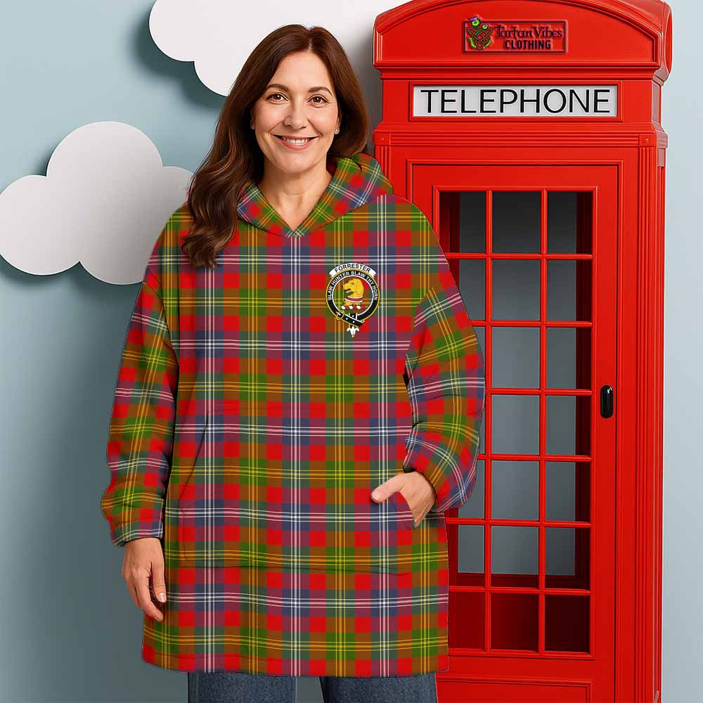 Forrester (Foster) Tartan Wearable Blanket with Family Crest - Tartan Vibes Clothing