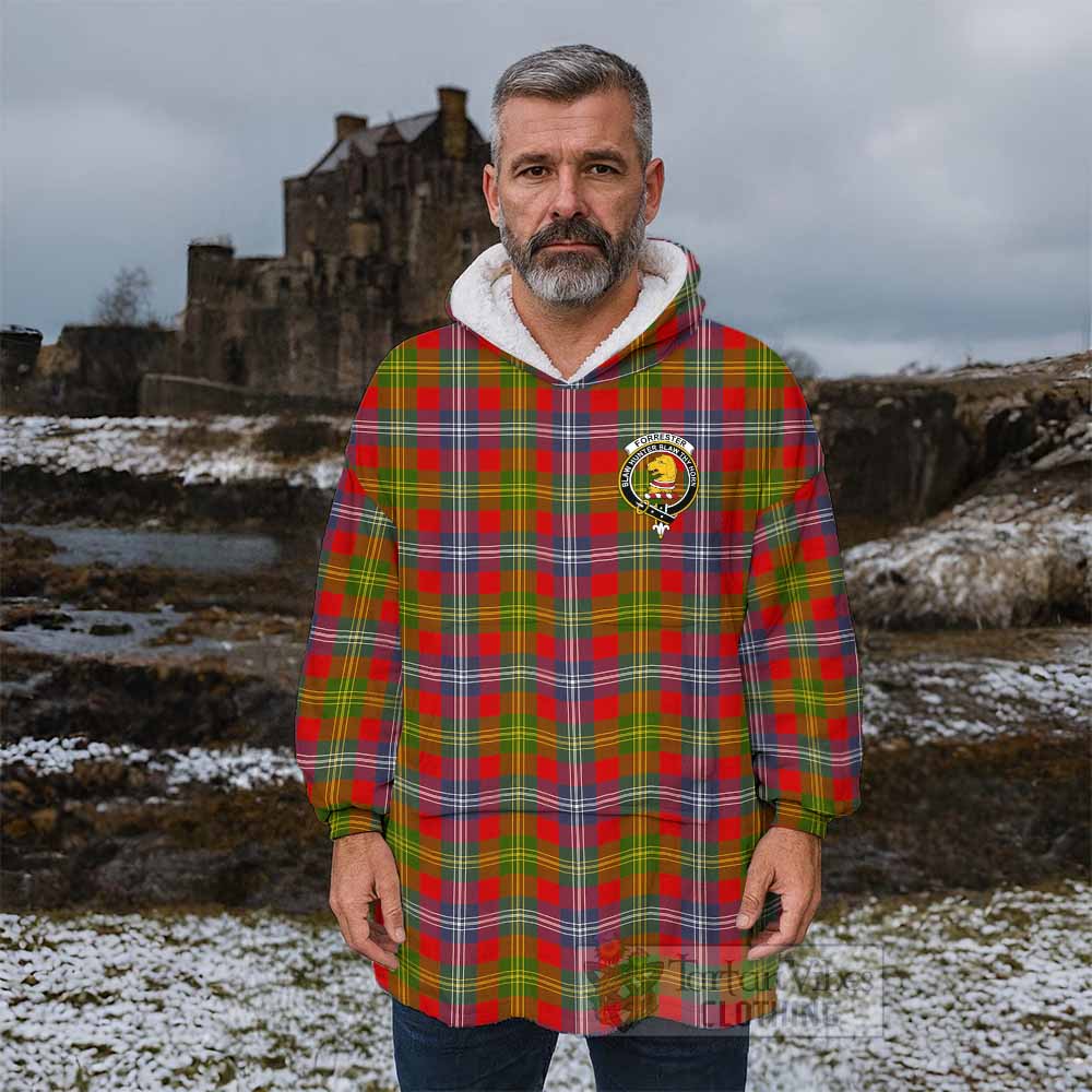 Forrester (Foster) Tartan Wearable Blanket with Family Crest - Tartan Vibes Clothing