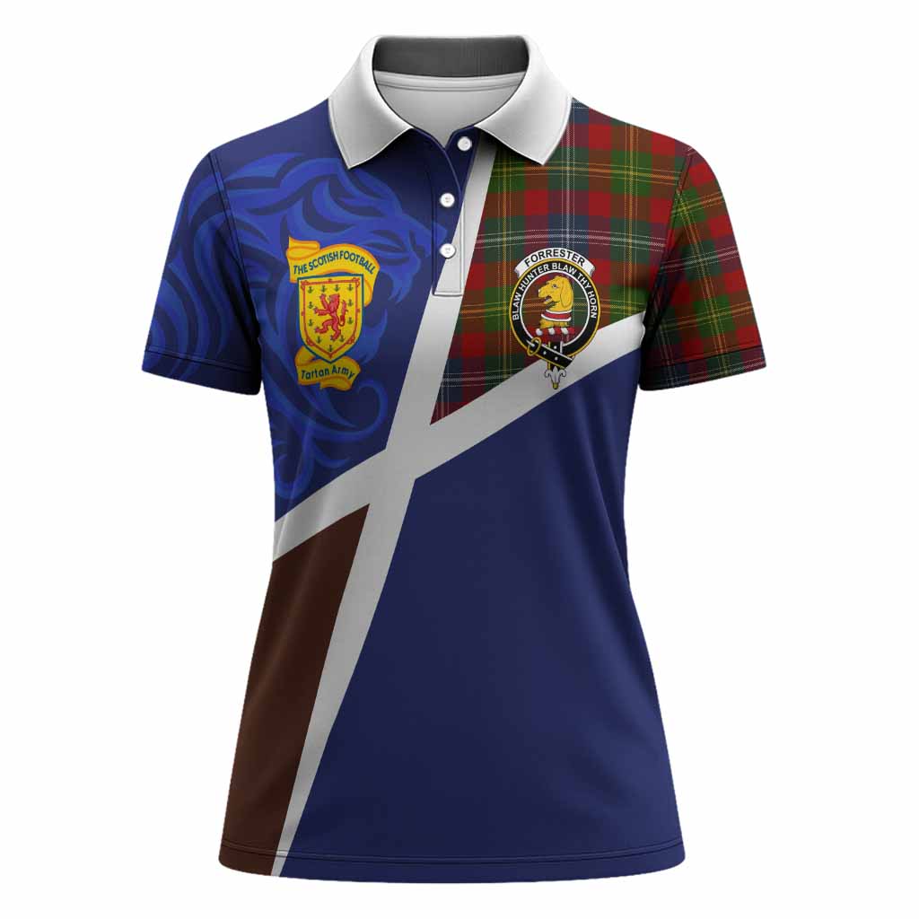Forrester (Foster) The Scottish Football Crest Women Polo Shirt Lion-Tartan Army