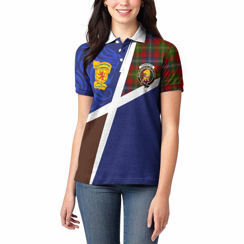 Forrester (Foster) The Scottish Football Crest Women Polo Shirt Lion-Tartan Army