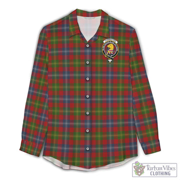 Tartan Vibes Clothing Forrester or Foster Tartan Womens Casual Shirt with Family Crest