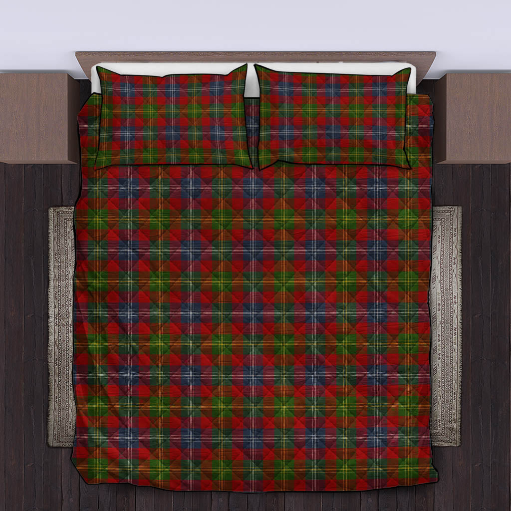 Forrester (Foster) Tartan Quilt Bed Set King - Tartan Vibes Clothing