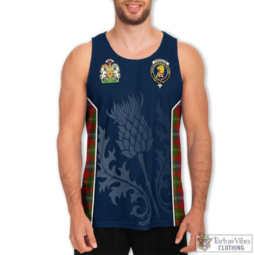 Tartan Vibes Clothing Forrester or Foster Tartan Men's Tanks Top with Family Crest and Scottish Thistle Vibes Sport Style