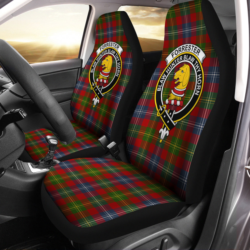 Forrester or Foster Tartan Car Seat Cover with Family Crest One Size - Tartanvibesclothing