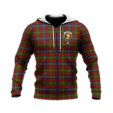 Forrester Tartan Knitted Hoodie with Family Crest