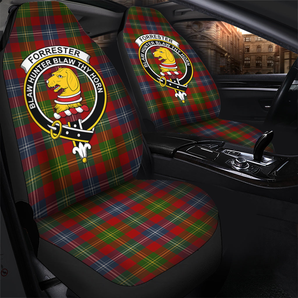 Forrester or Foster Tartan Car Seat Cover with Family Crest - Tartanvibesclothing