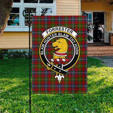 Forrester (Foster) Tartan Flag with Family Crest - Tartan Vibes Clothing