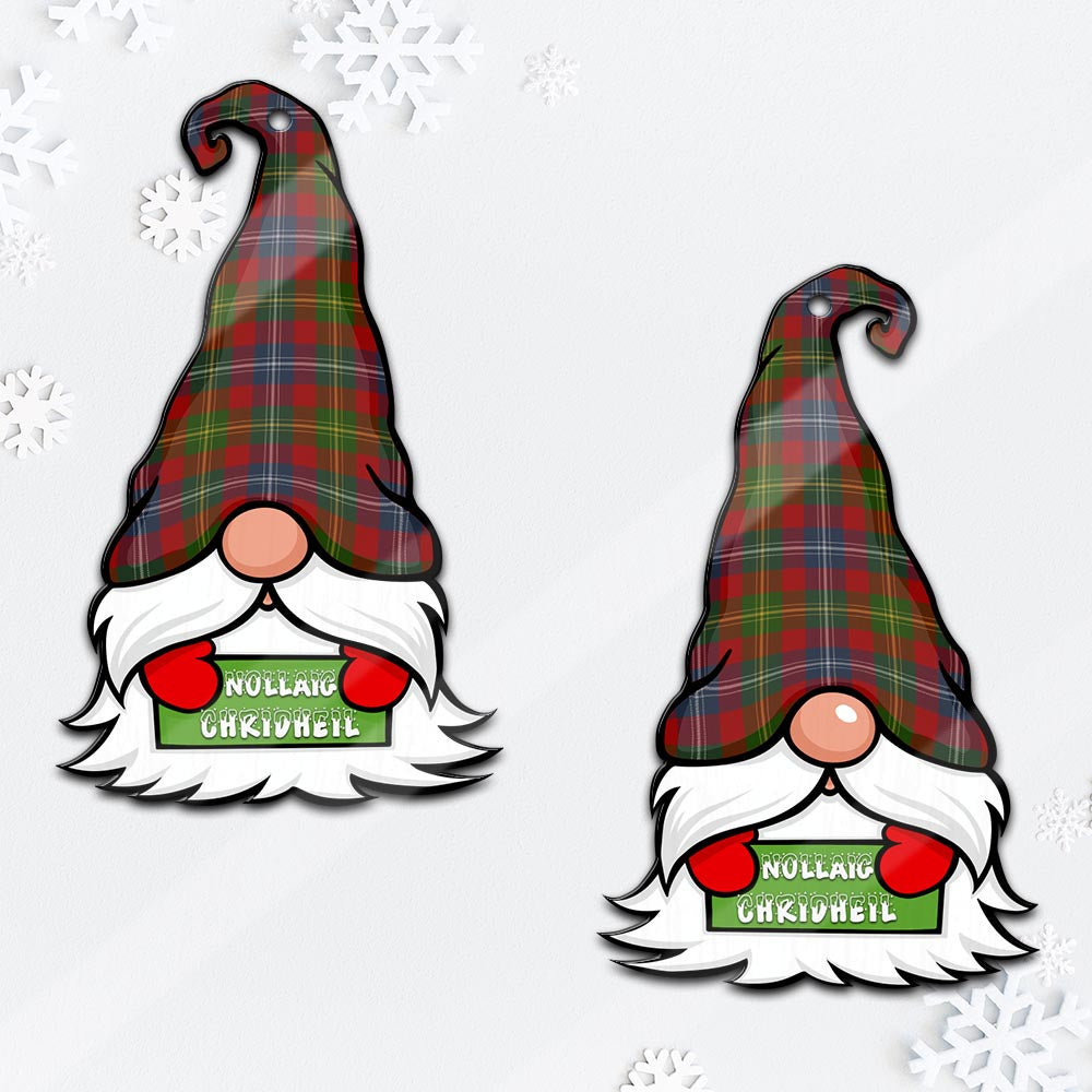 Forrester or Foster Gnome Christmas Ornament with His Tartan Christmas Hat Mica Ornament - Tartanvibesclothing