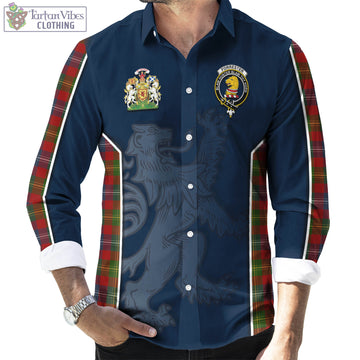 Tartan Vibes Clothing Forrester or Foster Tartan Long Sleeve Button Up Shirt with Family Crest and Lion Rampant Vibes Sport Style
