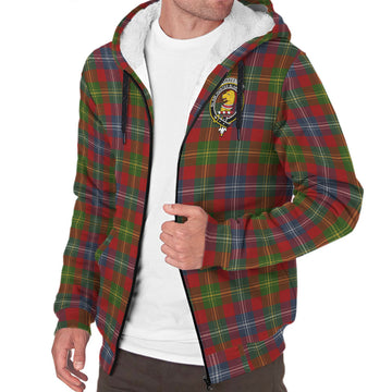 Forrester Tartan Sherpa Hoodie with Family Crest