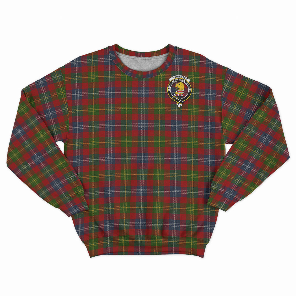 Forrester (Foster) Tartan Sweatshirt with Family Crest - Tartan Vibes Clothing