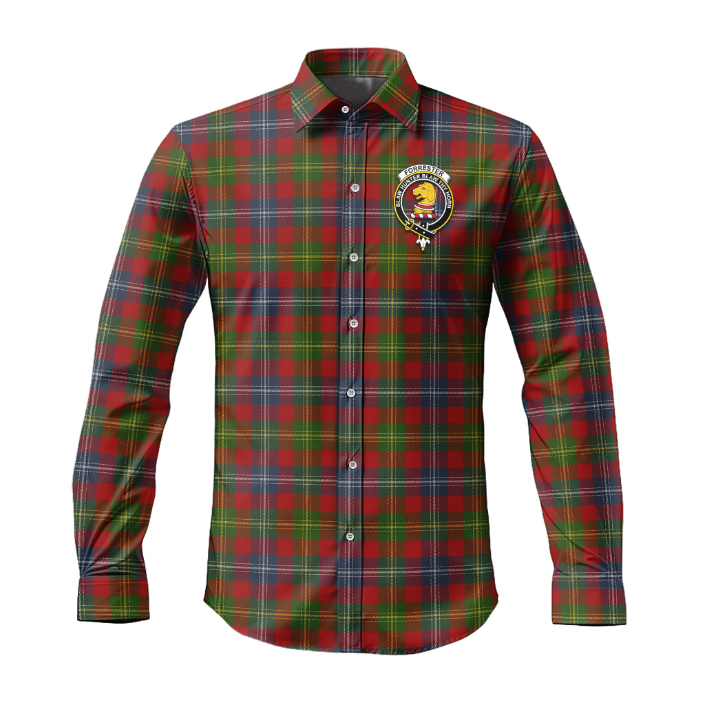 forrester-or-foster-tartan-long-sleeve-button-up-shirt-with-family-crest