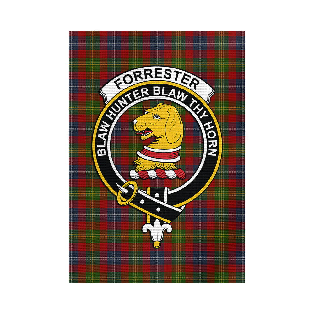 Forrester (Foster) Tartan Flag with Family Crest - Tartan Vibes Clothing
