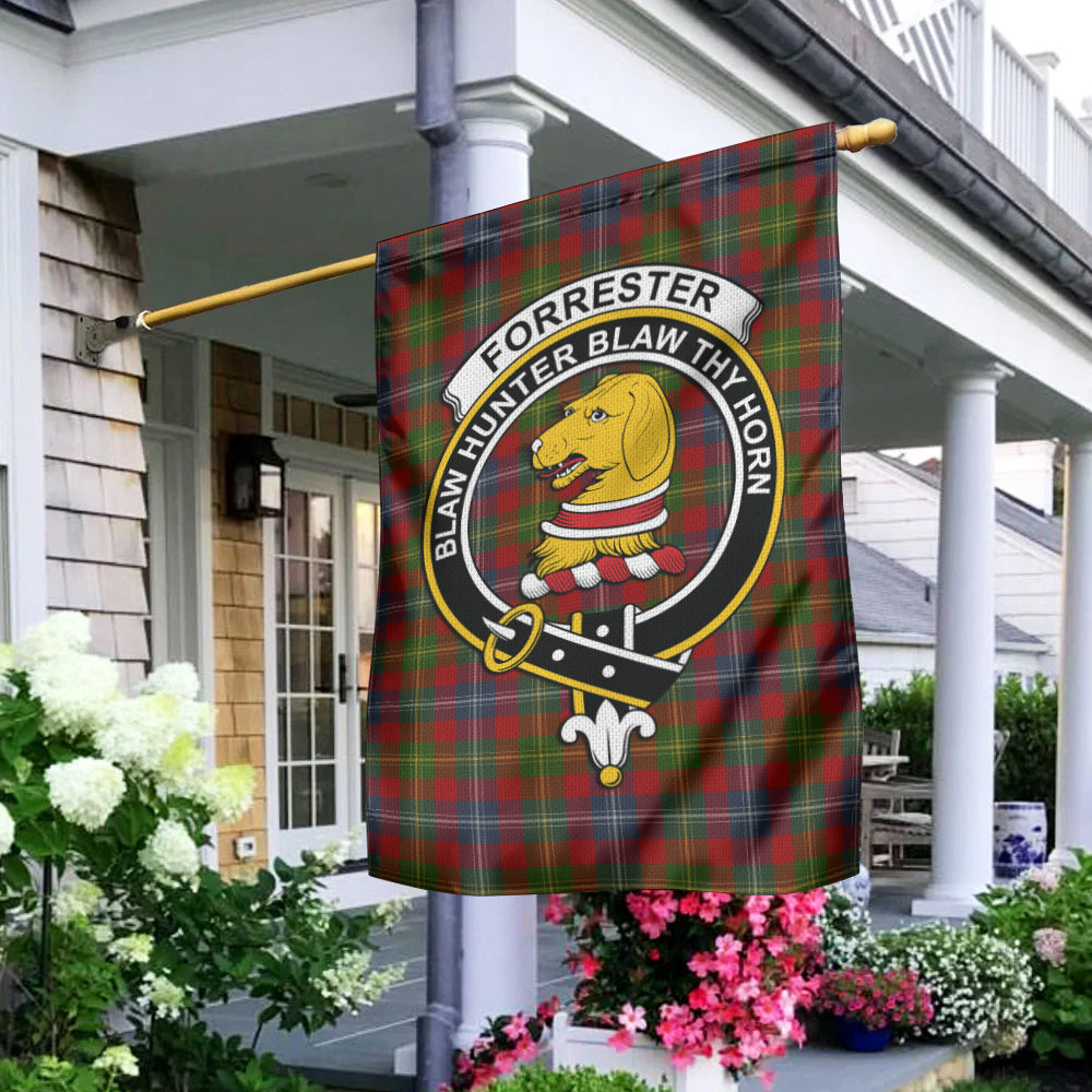 Forrester (Foster) Tartan Flag with Family Crest - Tartan Vibes Clothing