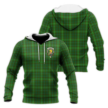 Forrester Hunting Tartan Knitted Hoodie with Family Crest