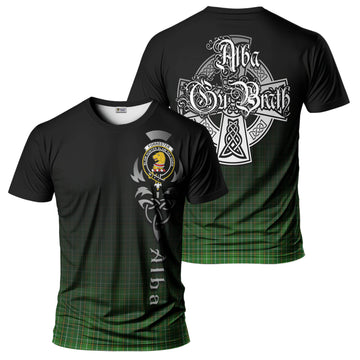 Forrester Hunting Tartan T-Shirt Featuring Alba Gu Brath Family Crest Celtic Inspired