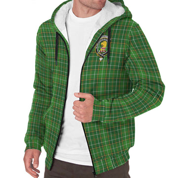 Forrester Hunting Tartan Sherpa Hoodie with Family Crest