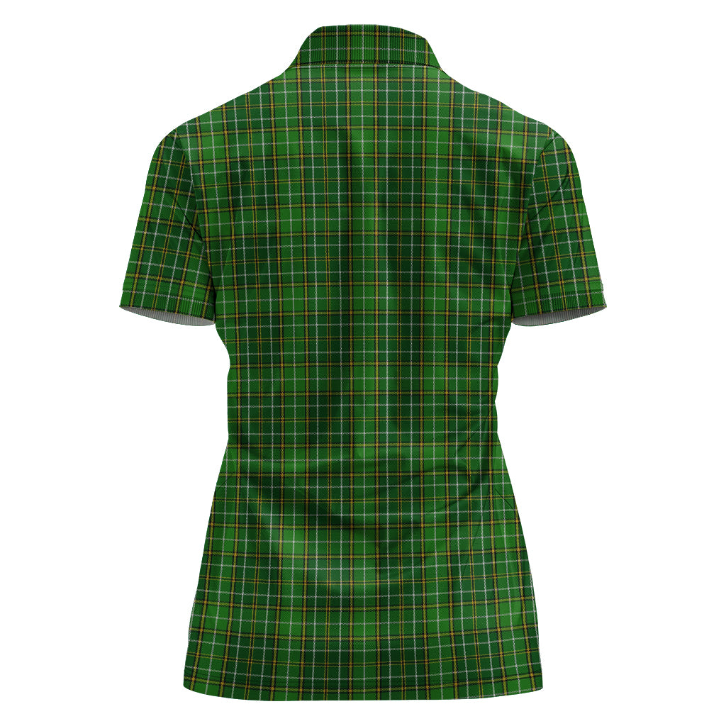 forrester-or-foster-hunting-tartan-polo-shirt-with-family-crest-for-women