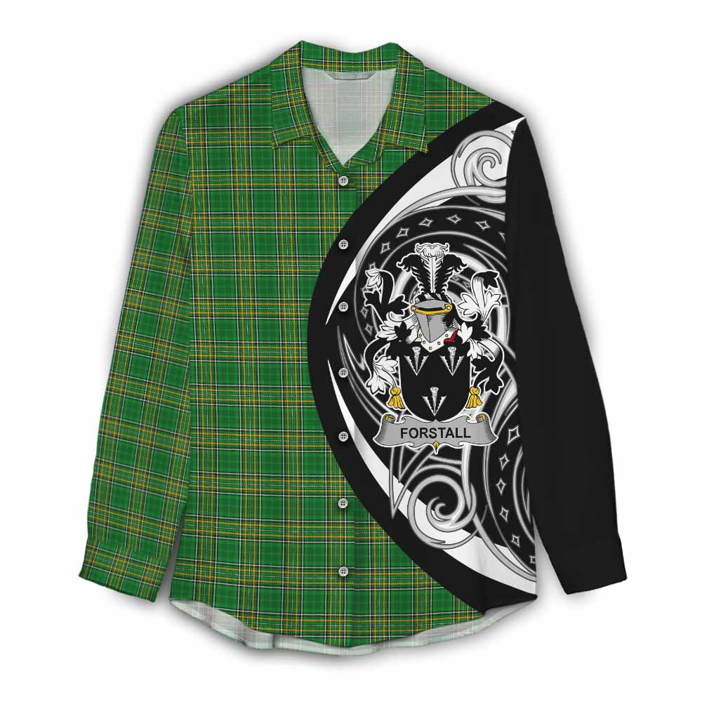 Forstall Irish Clan Women's Casual Shirt Celtic Circle Style Female - Tartan Vibes Clothing