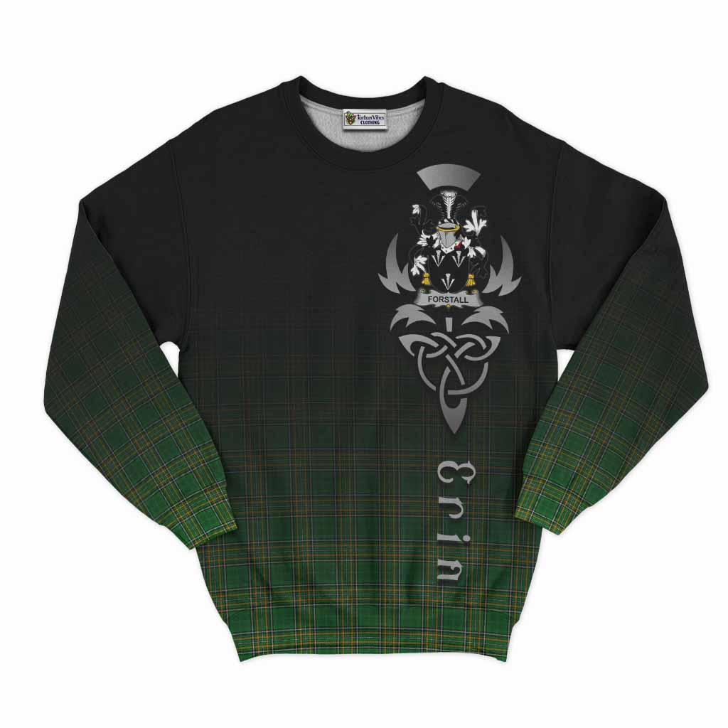 Forstall Irish Clan Sweatshirt with Coat of Arms Erin Go Bragh Celtic Inspired Unisex - Tartan Vibes Clothing