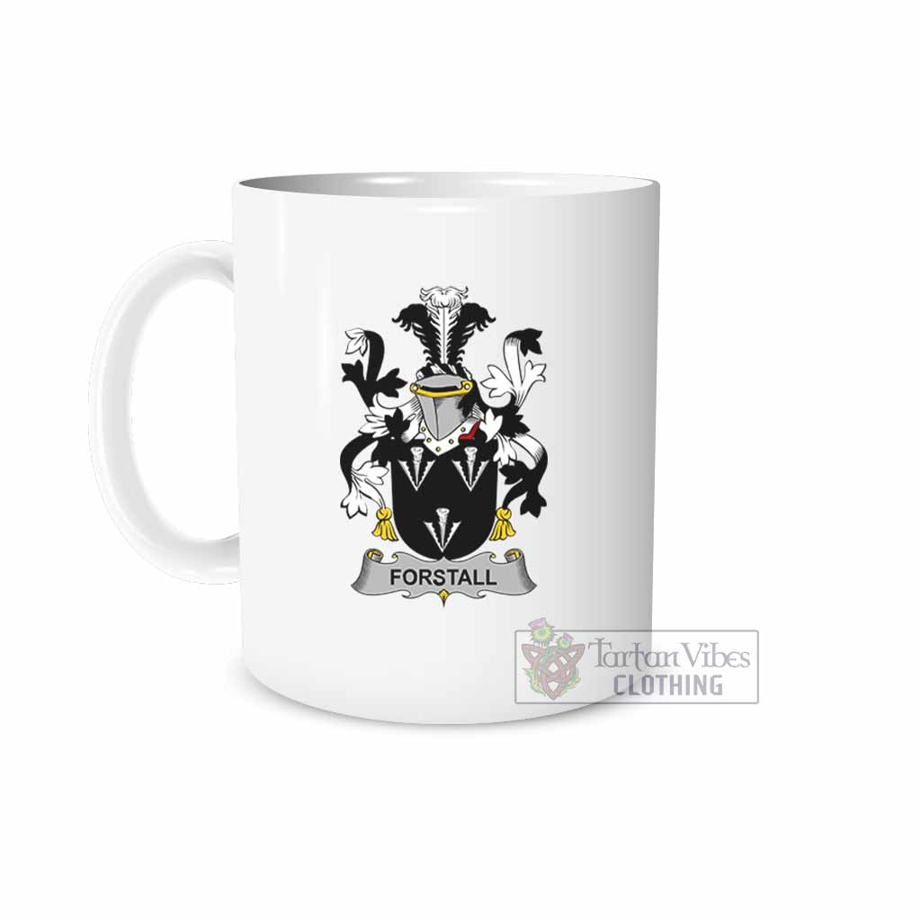 Forstall Irish Clan Coat of Arms Ceramic Mug White - 2D-tartanvibesclothing