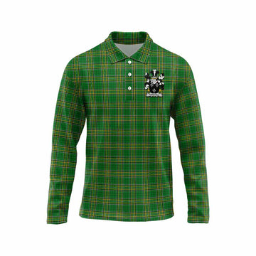 Forstall Irish Clan Tartan Long Sleeve Polo Shirt with Coat of Arms Unisex - Tartan Vibes Clothing