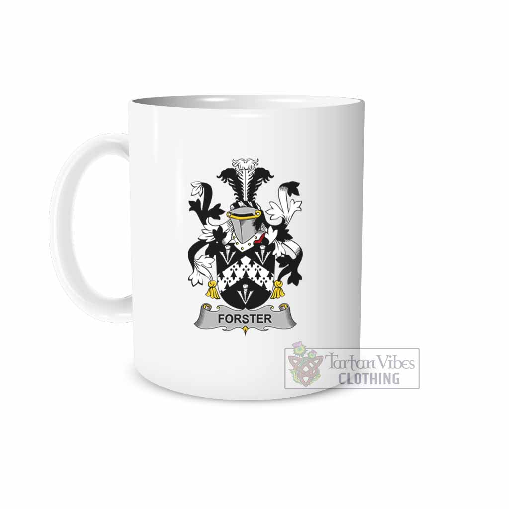 Forster Irish Clan Coat of Arms Ceramic Mug White - 2D-tartanvibesclothing