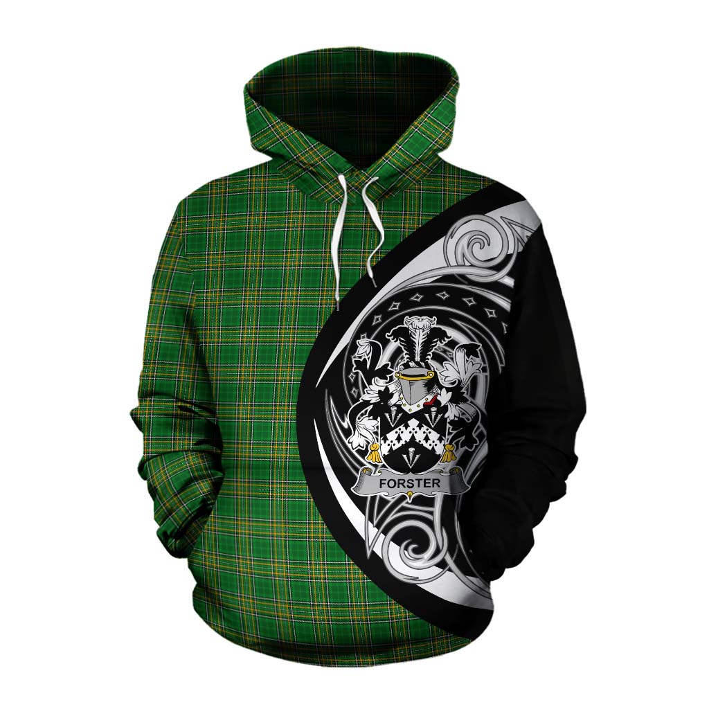 Tartan Vibes Clothing Forster Irish Clan Cotton Hoodie Celtic Circle Style
