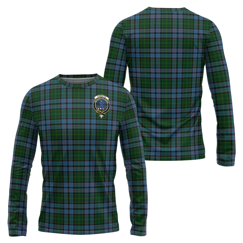 Forsyth Tartan Long Sleeve T-Shirt with Family Crest Unisex - Tartan Vibes Clothing
