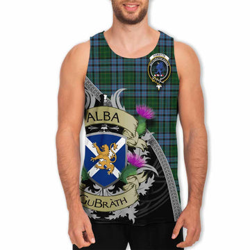 Forsyth Tartan Family Crest Men's Tank Top Lion Rampant Royal Thistle Shield Celtic Inspired Men - Tartan Vibes Clothing