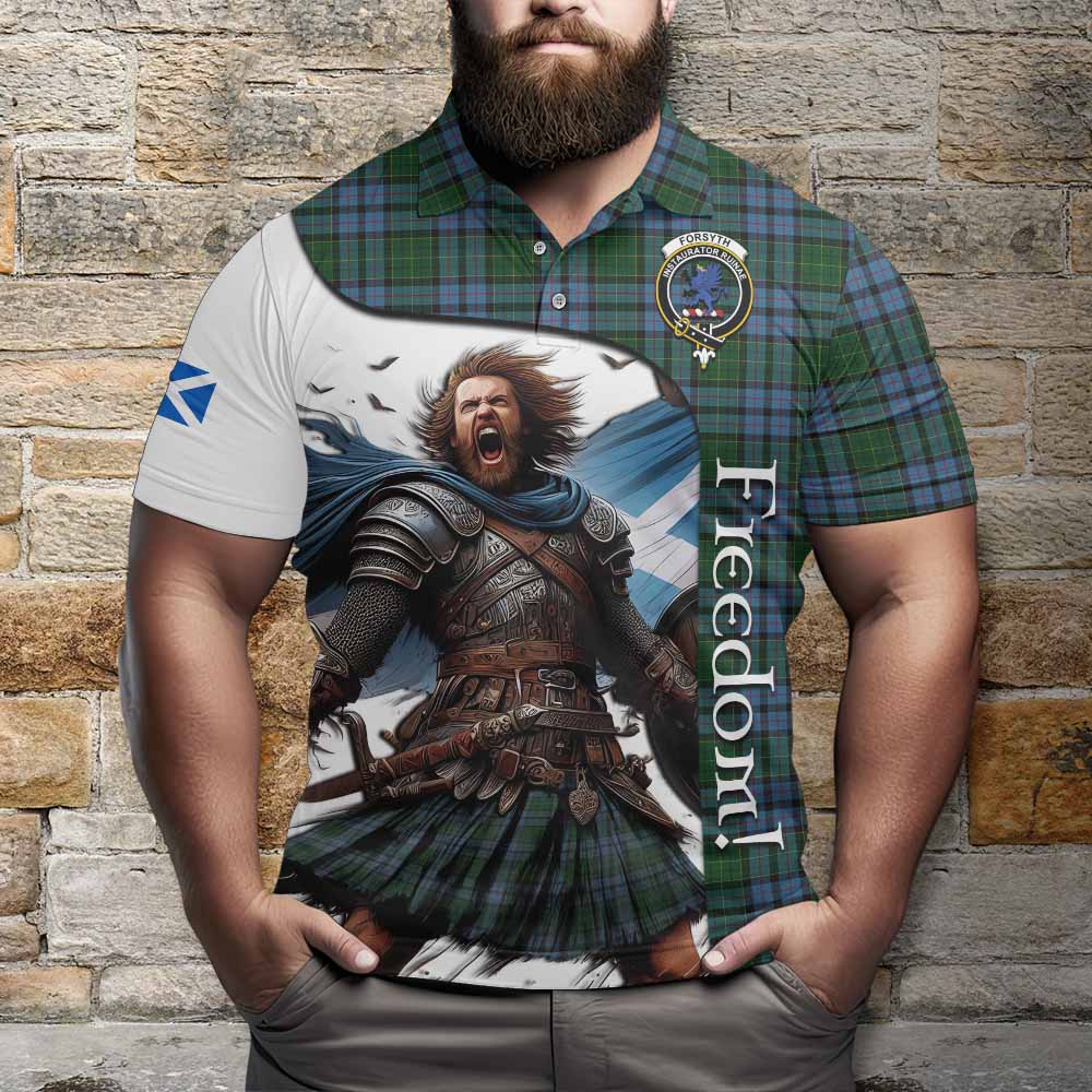 Forsyth Crest Tartan Polo Shirt Inspired by the Freedom of Scottish Warrior Kid - Tartan Vibes Clothing