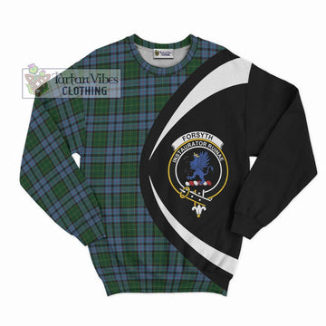 Forsyth Tartan Sweatshirt with Family Crest Circle Style Unisex - Tartan Vibes Clothing