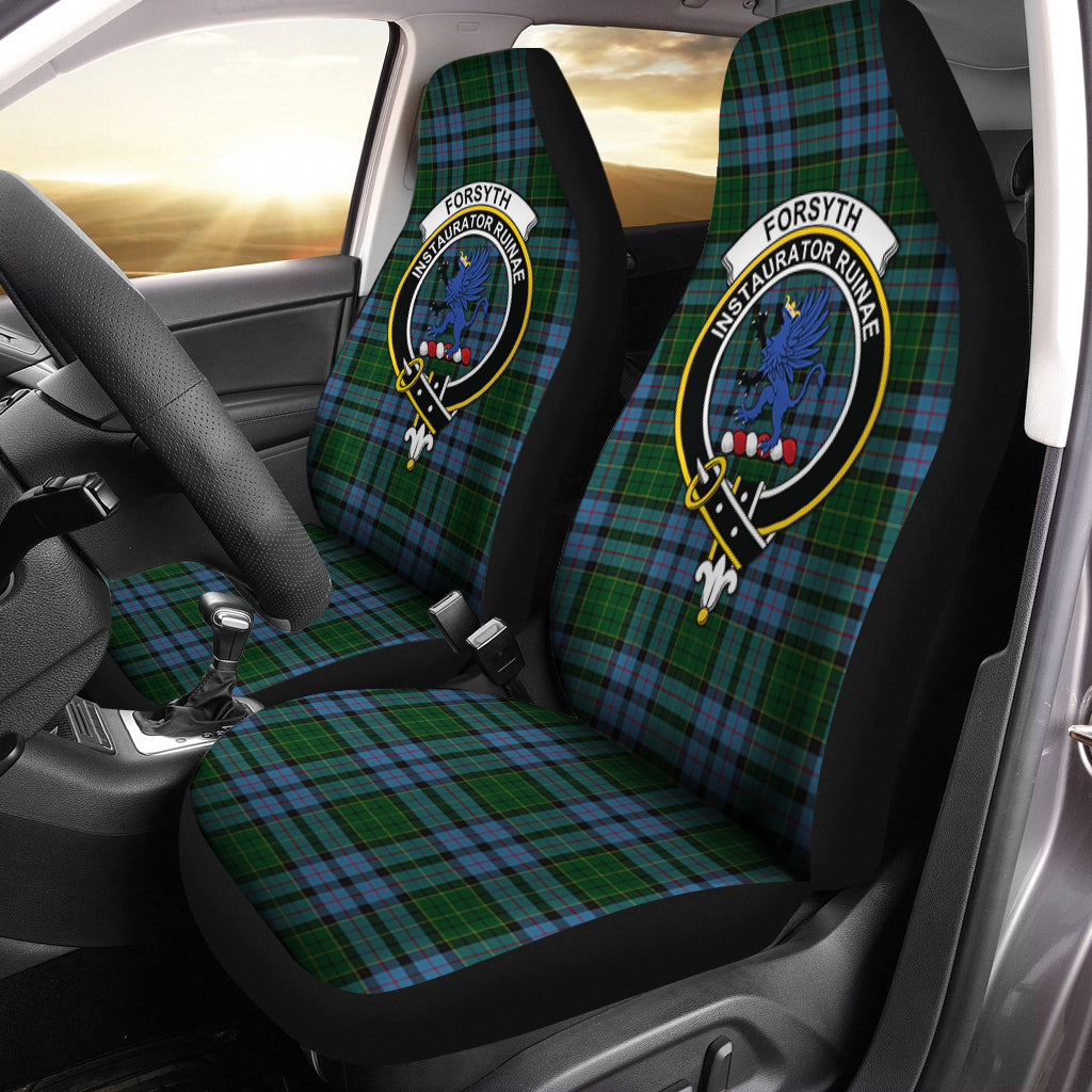 Forsyth Tartan Car Seat Cover with Family Crest One Size - Tartan Vibes Clothing