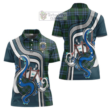 Forsyth Tartan Women's Polo Shirt with Epic Bagpipe Style