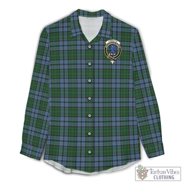 Forsyth Tartan Womens Casual Shirt with Family Crest