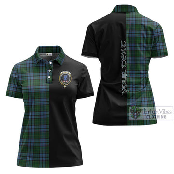 Forsyth Tartan Women's Polo Shirt with Family Crest and Half Of Me Style
