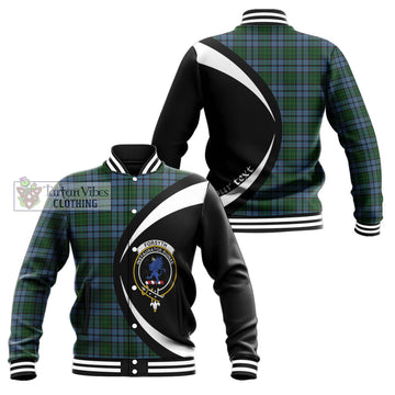 Forsyth Tartan Baseball Jacket with Family Crest Circle Style Unisex - Tartan Vibes Clothing