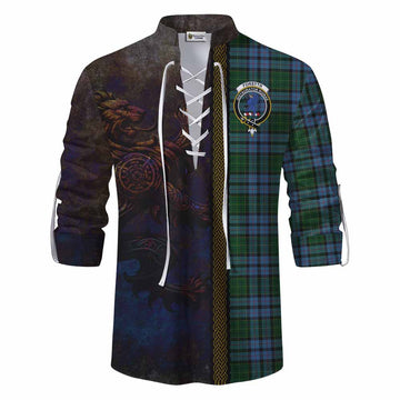 Forsyth Tartan Family Crest Ghillie Kilt Shirt Alba Gu Brath Be Brave Lion Ancient Style