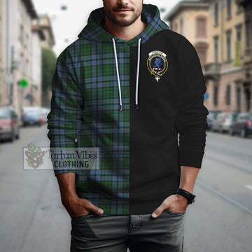 Forsyth Tartan Hoodie with Family Crest and Half Of Me Style Zip Hoodie - Tartan Vibes Clothing